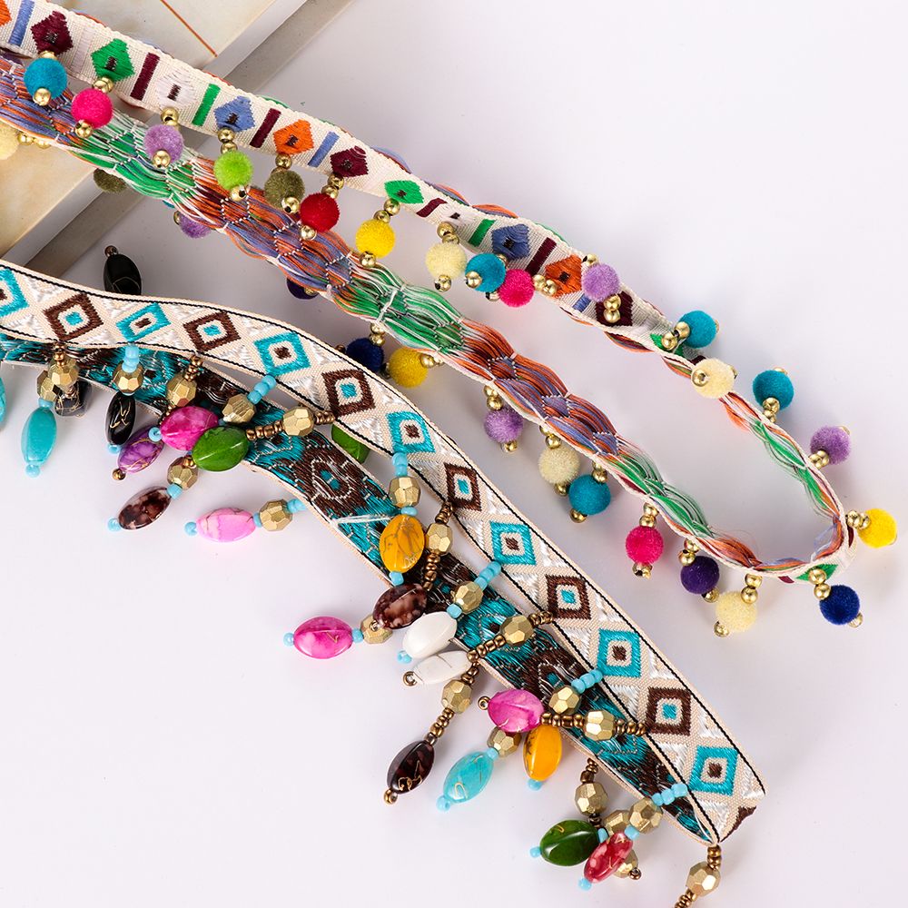 พู่ประดับพู่ลูกไม้โบฮีเมียน1หล - Tassel Fringe Trim บทวิจารณ์และราคา