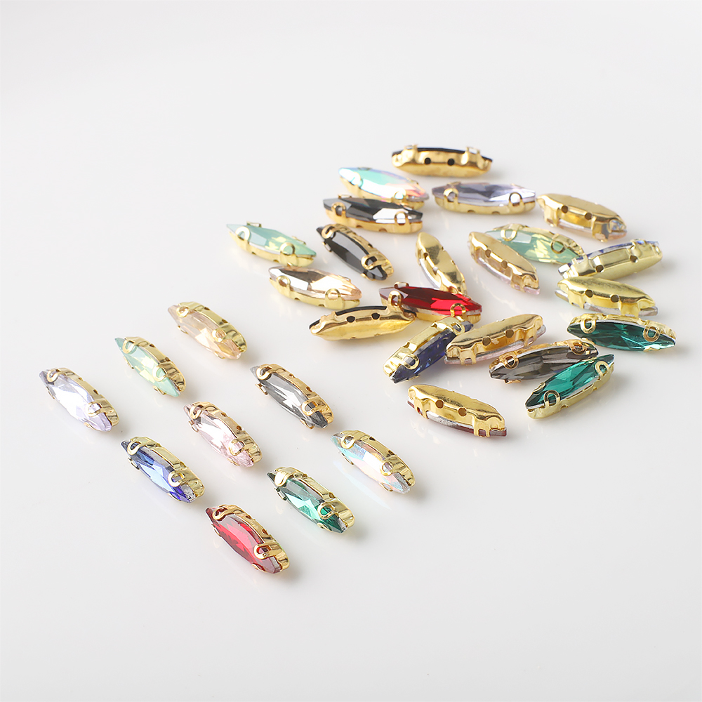 20ชิ้น4x15มม. หินแก้วคริสตัลทร - Sew On Rhinestone บทวิจารณ์และราคา