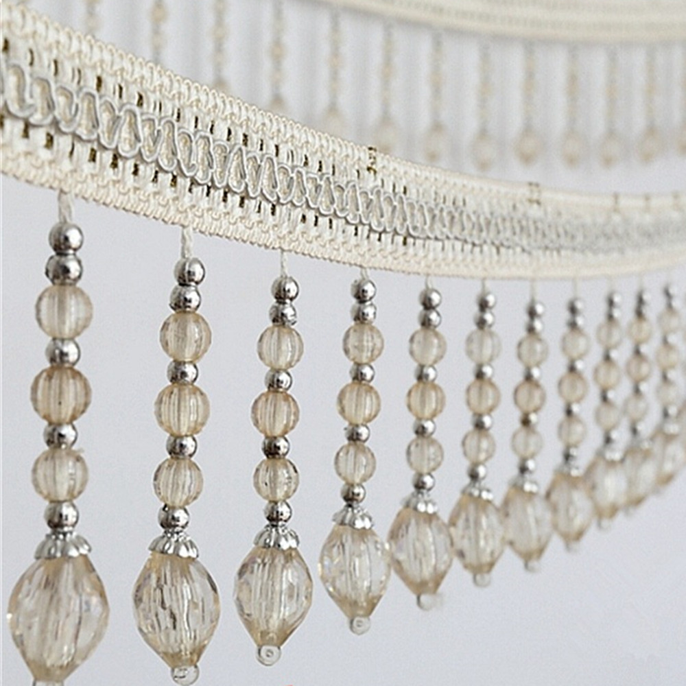 12 หลาถักเปียแขวนลูกปัดพู่ Fri - Fringe Ribbon Sewing บทวิจารณ์และราคา