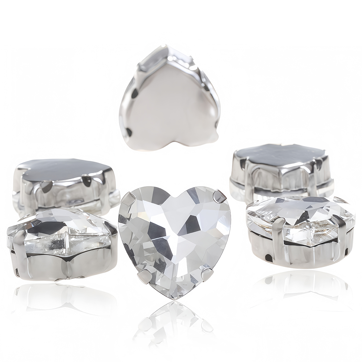 Rhinestones แก้วรูปหัวใจพร้อม  - Sew On Rhinestone บทวิจารณ์และราคา