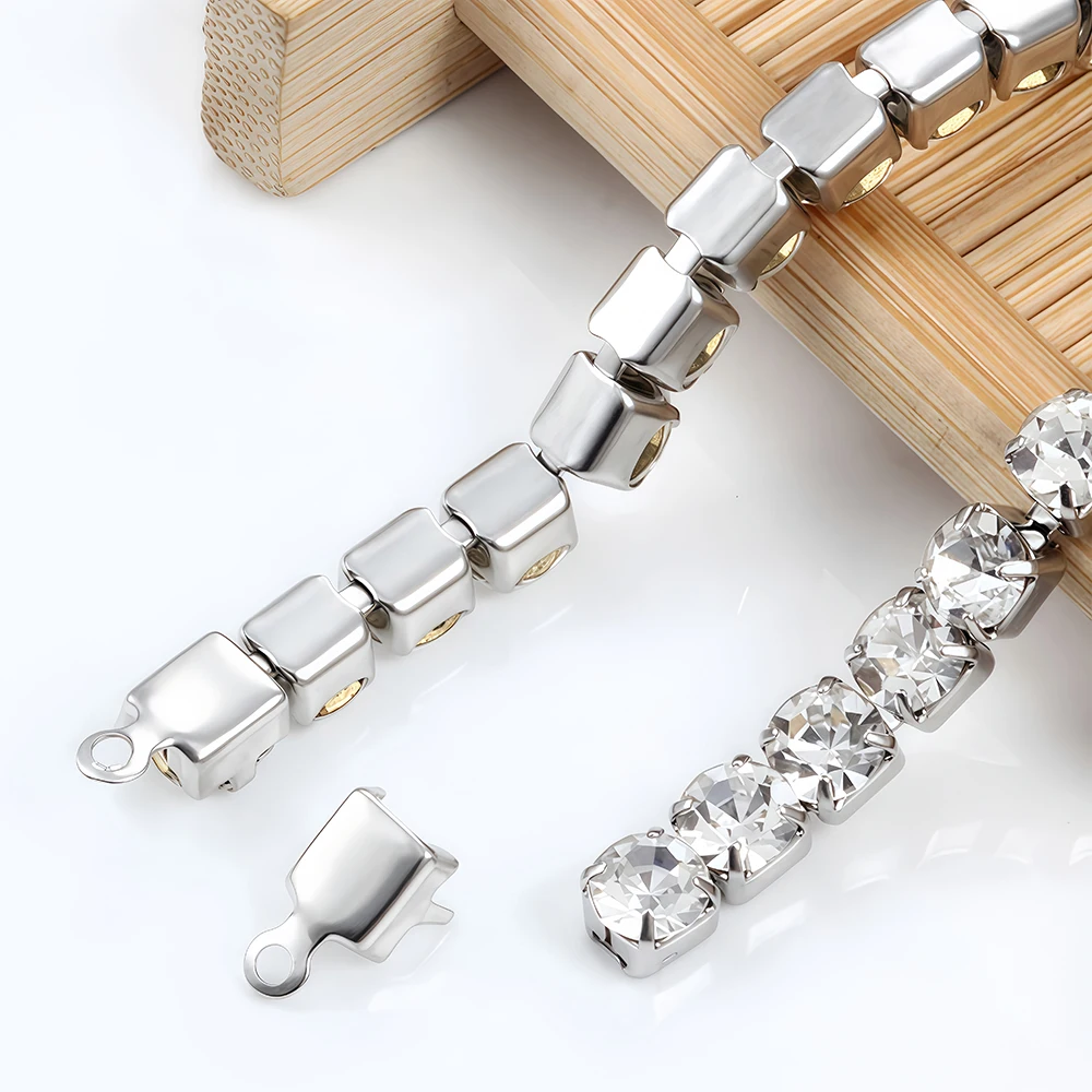 10/20Pcs สแตนเลสสตีล CRIMP Tri - Beaded Trim Fringe บทวิจารณ์และราคา