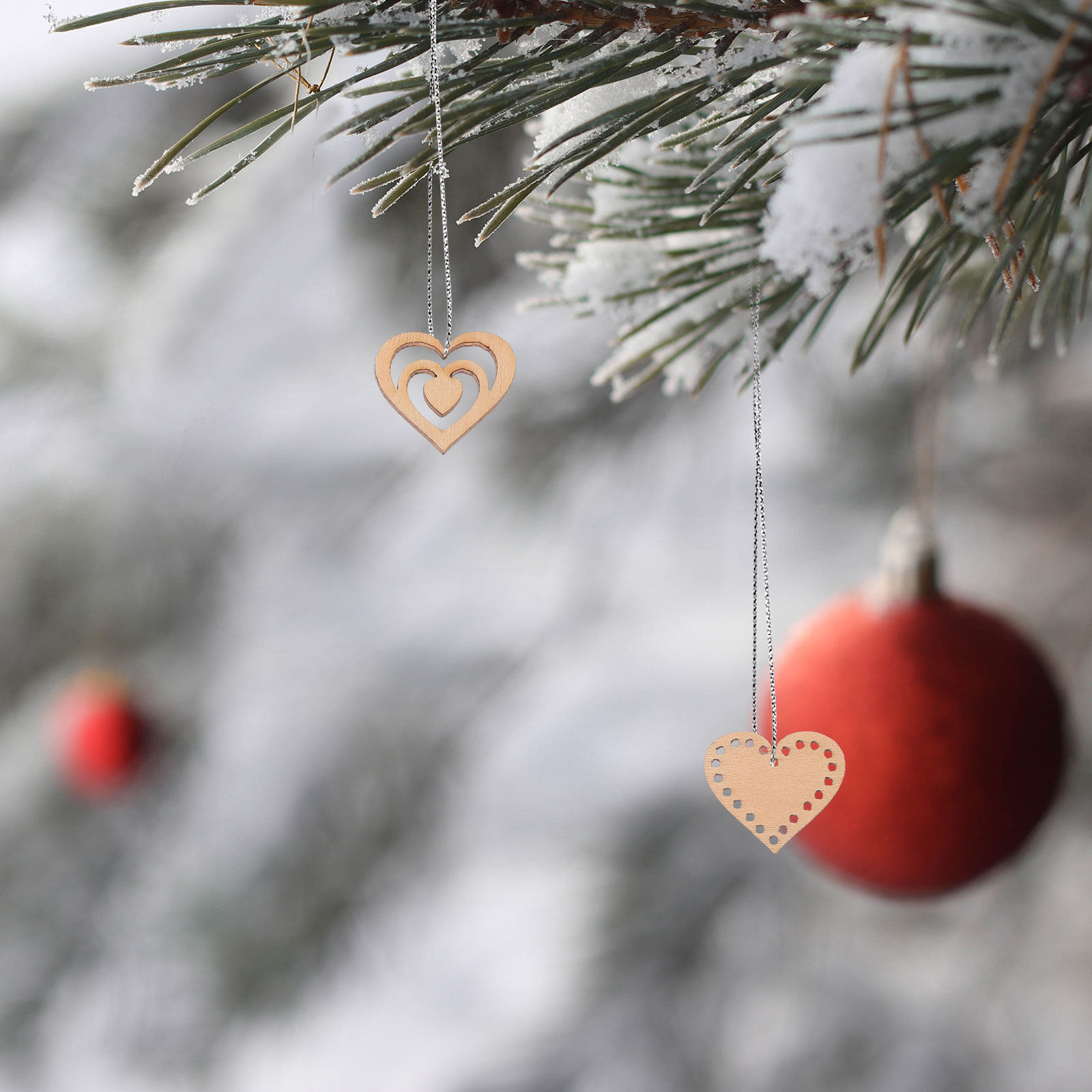 ชุดแผ่นไม้รูปหัวใจ 1 ชุด สำหรั - Christmas Craft Embellishment บทวิจารณ์และราคา