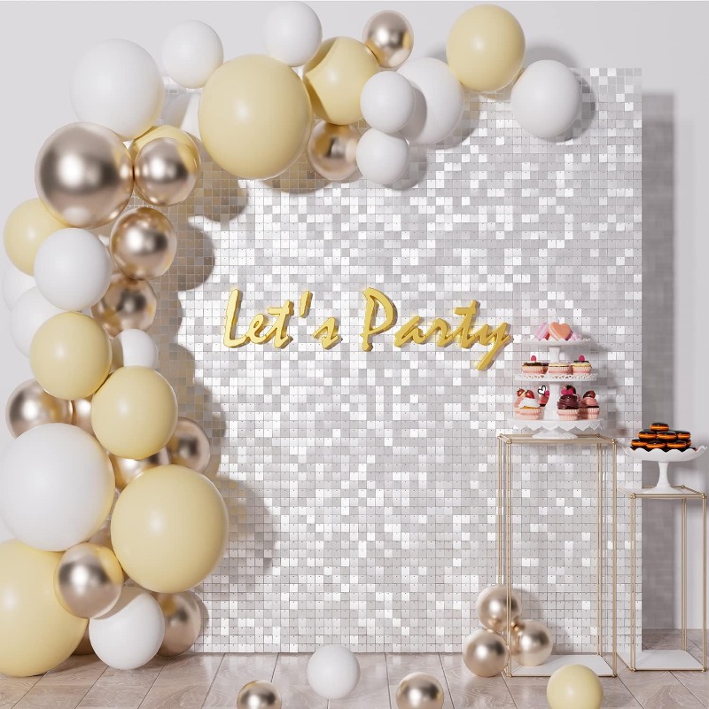 9/12/16/18ชิ้นเลื่อมสีทองสีดำร - Sequin Fabric Panel บทวิจารณ์และราคา