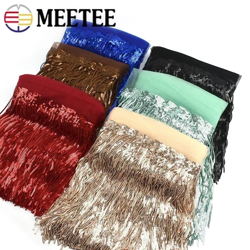2/5/10หลาเลื่อมปักขอบพู่ประดับ - Fringe Ribbon Sewing บทวิจารณ์และราคา