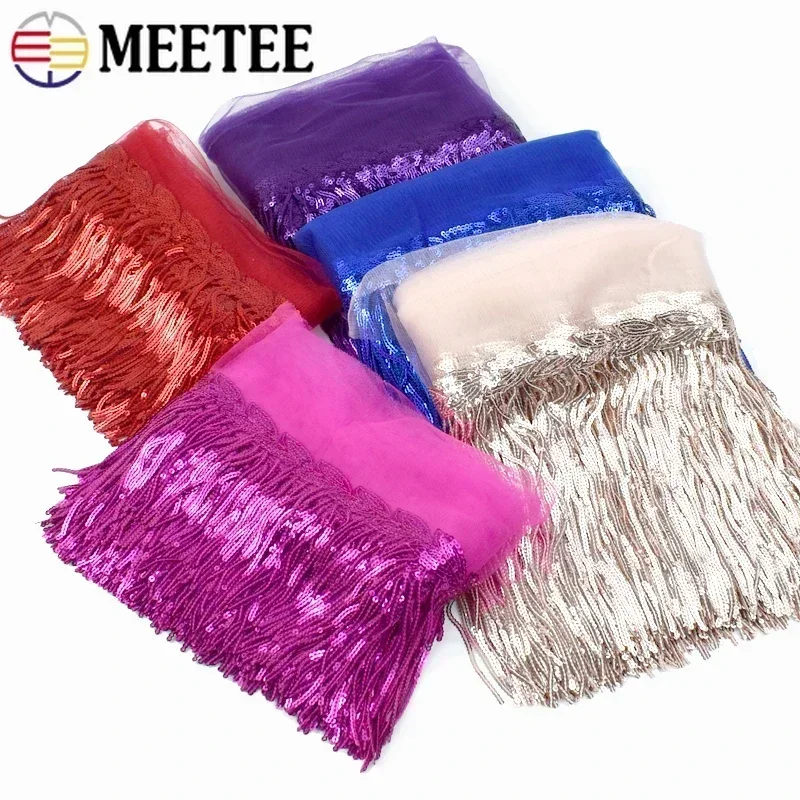 2/5/10หลาเลื่อมปักขอบพู่ประดับ - Fringe Ribbon Sewing บทวิจารณ์และราคา