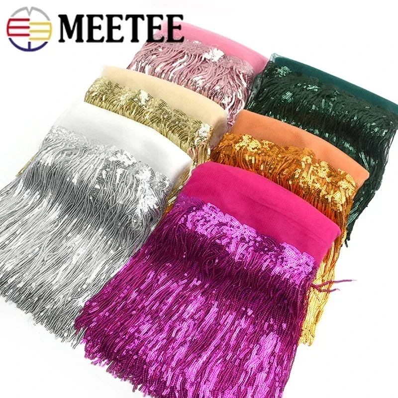 2/5/10หลาเลื่อมปักขอบพู่ประดับ - Fringe Ribbon Sewing บทวิจารณ์และราคา