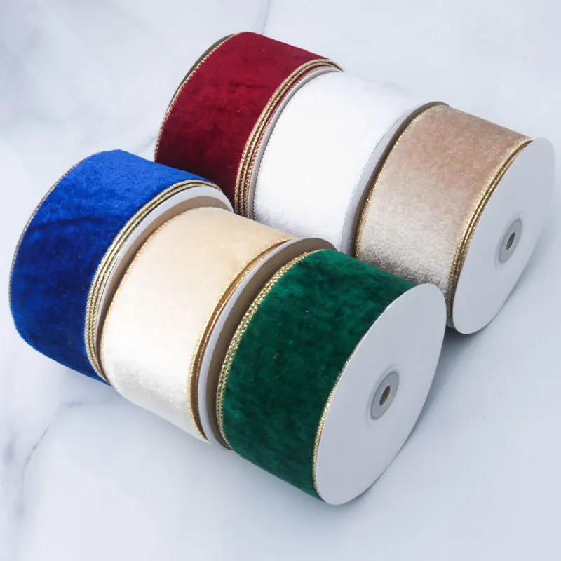 50 มม.ขอบ REVERSIBLE กํามะหยี่ - Velvet Ribbon Roll บทวิจารณ์และราคา