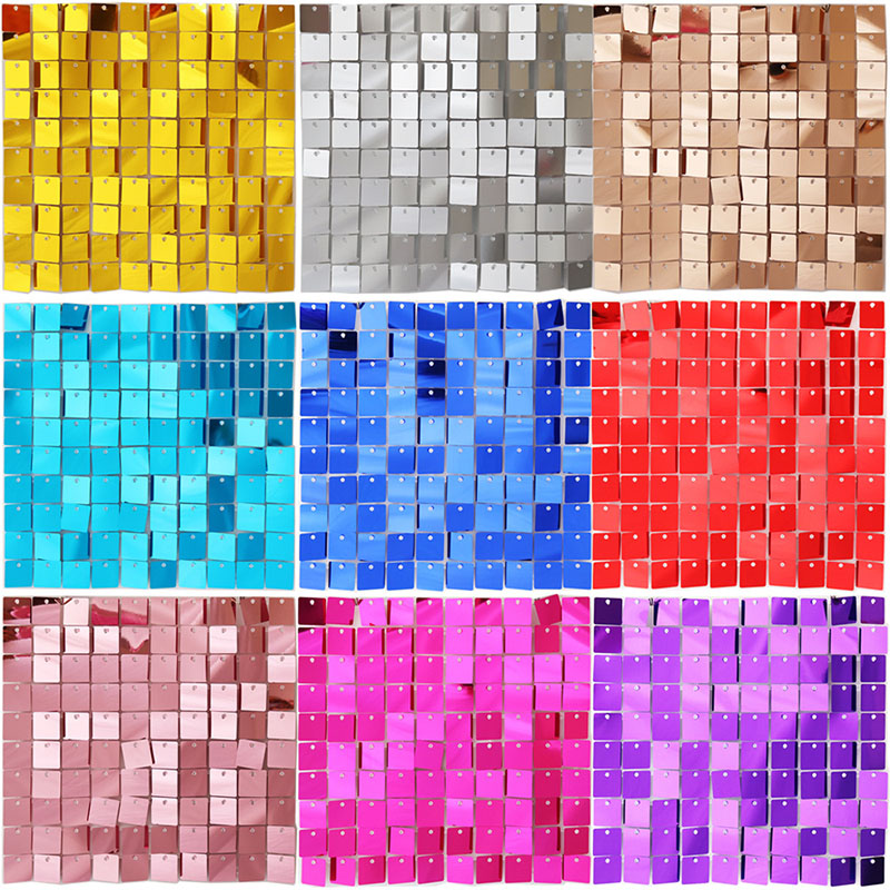 แผ่นผนังประดับเลื่อมสีทองอ่อน  - Sequin Fabric Panel บทวิจารณ์และราคา