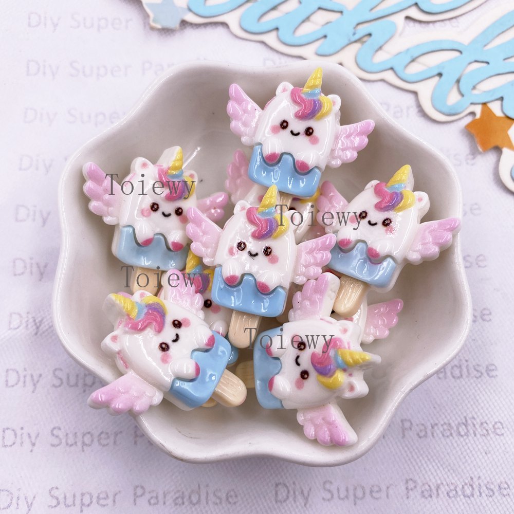 เรซิ่นรูปยูนิคอร์นหลากสีสัน 10 - Christmas Craft Embellishment บทวิจารณ์และราคา