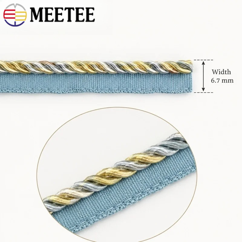 เชือกถักแบบเกลียวสองสีขนาด 6 ม - Cord Trim Twisted บทวิจารณ์และราคา