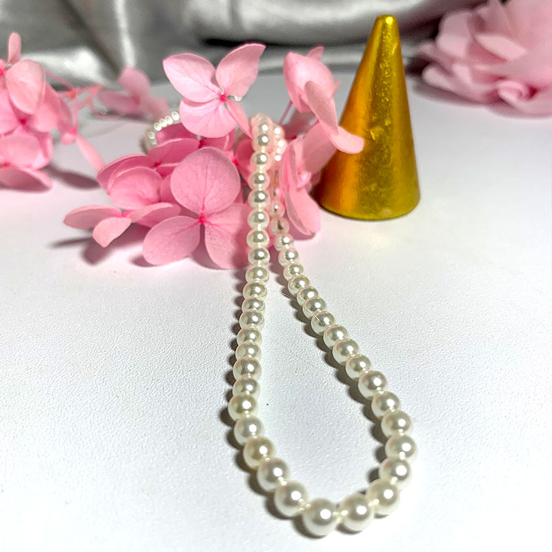 Elegant 4มม.เปลือกหอยมุกสร้อยค - Pearl Trim Chain บทวิจารณ์และราคา