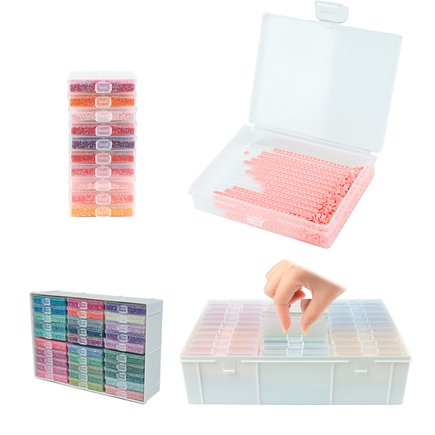 ชุดถาดสำหรับงานเพชรปัก พร้อมกล - Craft Embellishment Storage บทวิจารณ์และราคา