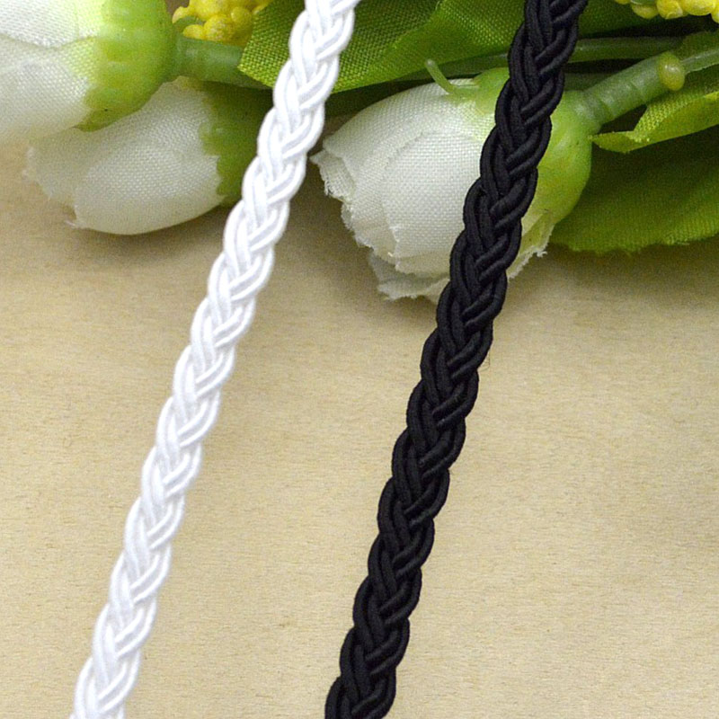 ริบบิ้นถักสีขาวดำแบบแข็ง 5 ม./ - Cord Trim Twisted บทวิจารณ์และราคา