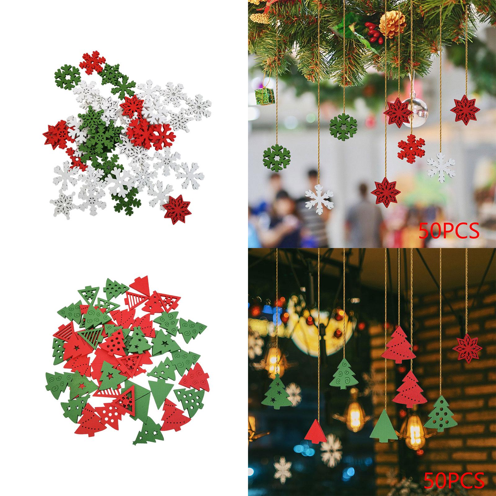 ของตกแต่งคริสต์มาสไม้ 50 ชิ้น  - Christmas Craft Embellishment บทวิจารณ์และราคา