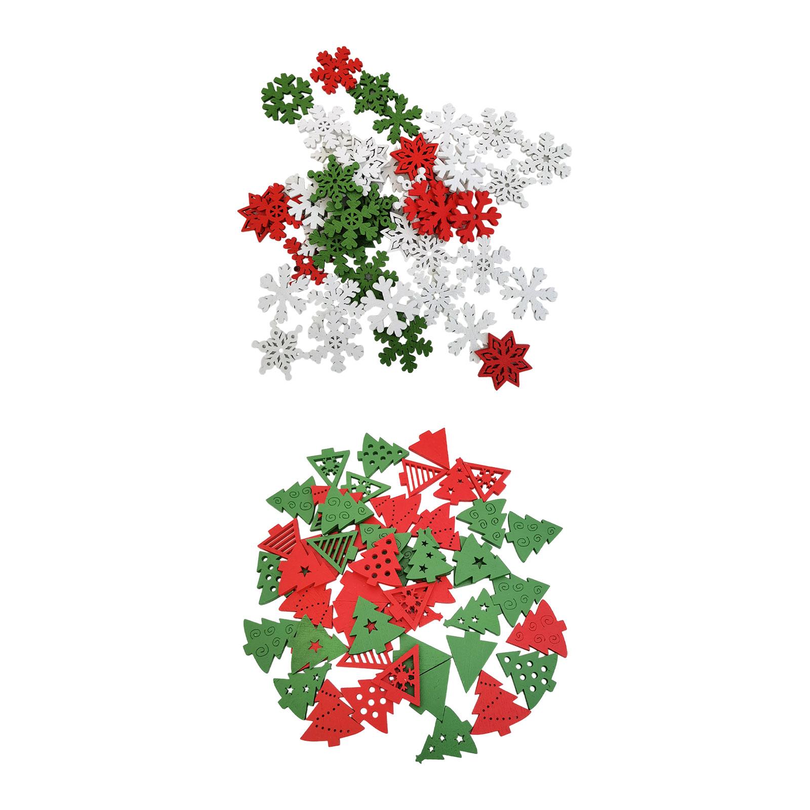 ของตกแต่งคริสต์มาสไม้ 50 ชิ้น  - Christmas Craft Embellishment บทวิจารณ์และราคา