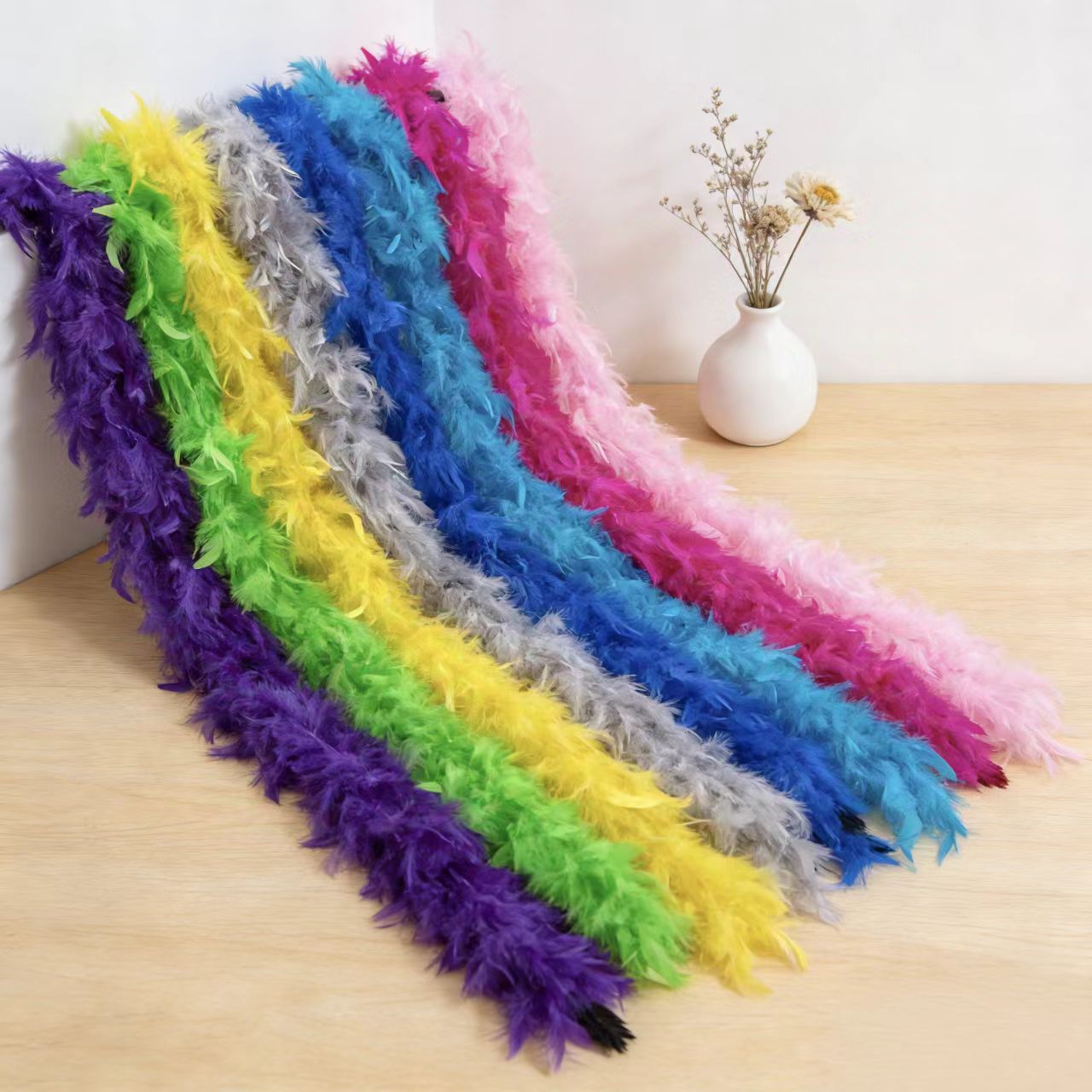 ขนนกมาราบูตุรกี 2 เมตร น้ำหนัก - Feather Trim Marabou บทวิจารณ์และราคา