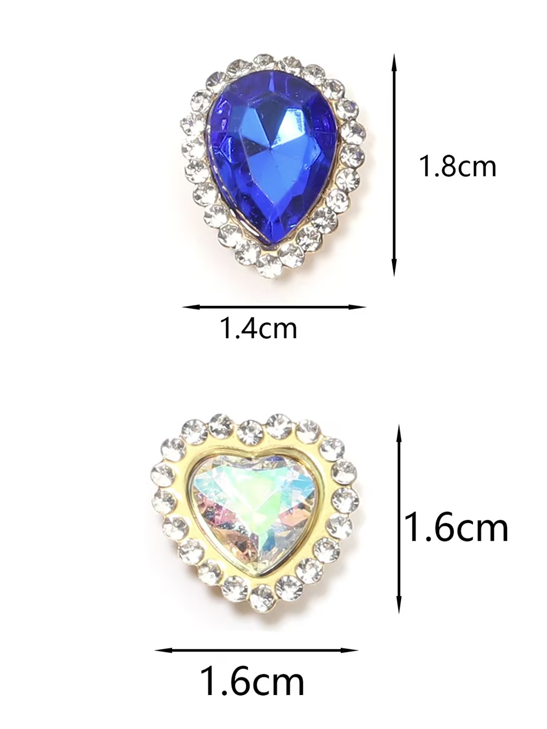 อะคริลิครูปหัวใจประดับเพชร 20  - Sew On Rhinestone บทวิจารณ์และราคา